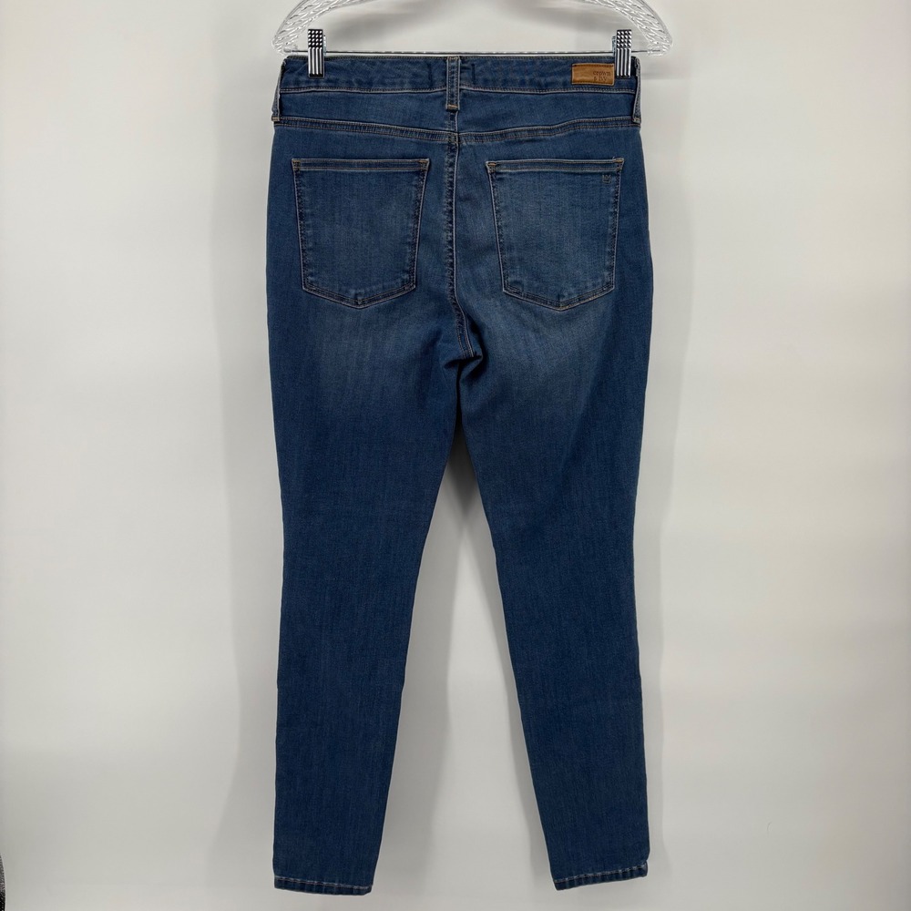 Crown & Ivy Womens Skinny‎ Jeans Size 8 Blue Denim Mid Rise - Picture 3 of 6